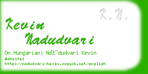 kevin nadudvari business card